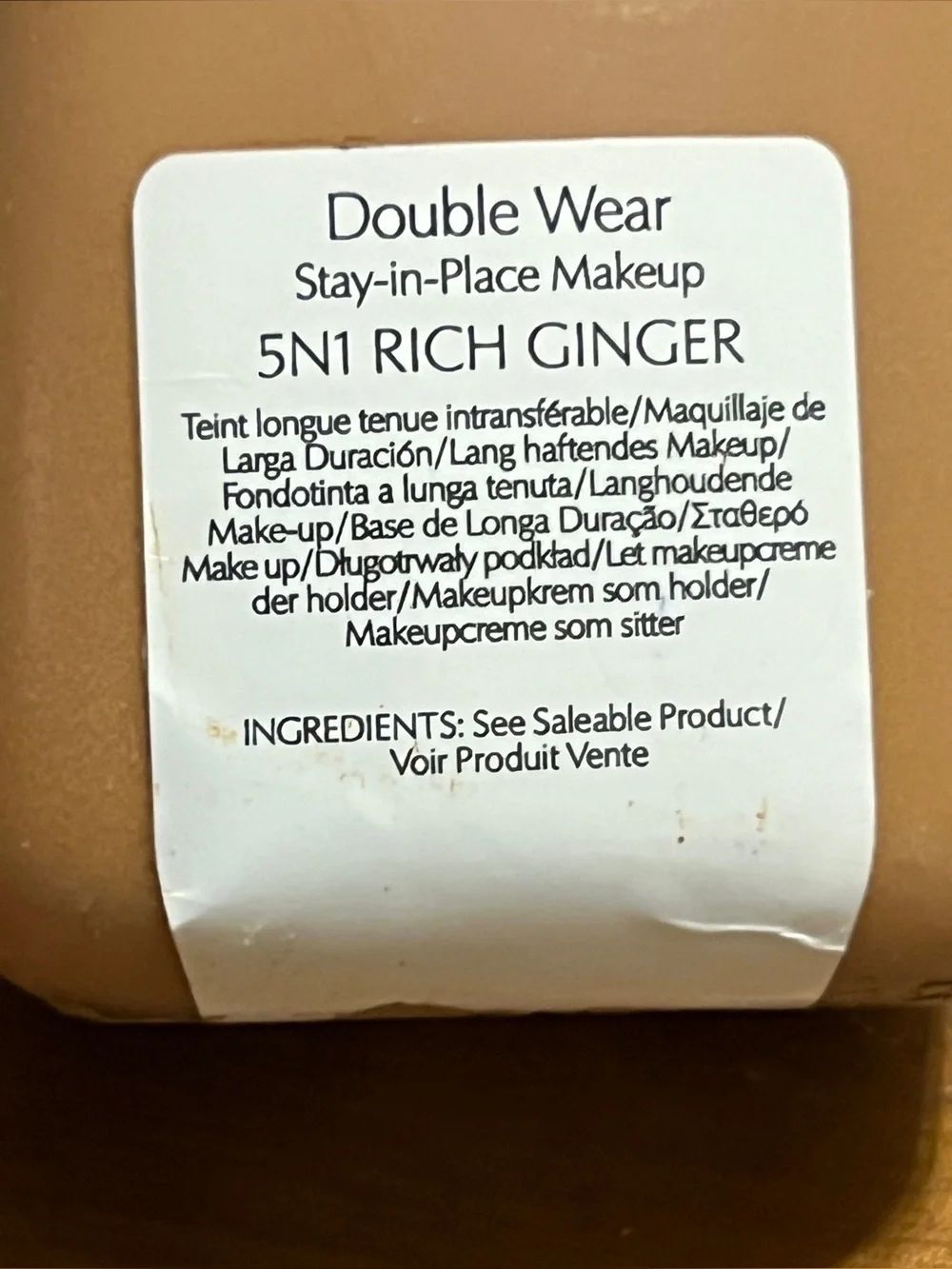 Estee Lauder Double Wear Foundation Original Formula 5N1 Rich Ginger